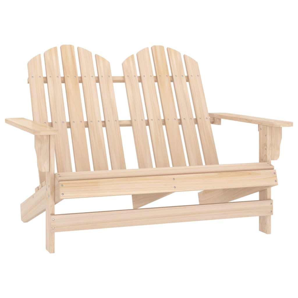 vidaXL 2-Seater Patio Adirondack Chair Outdoor Furniture Seat Solid Wood Fir-38