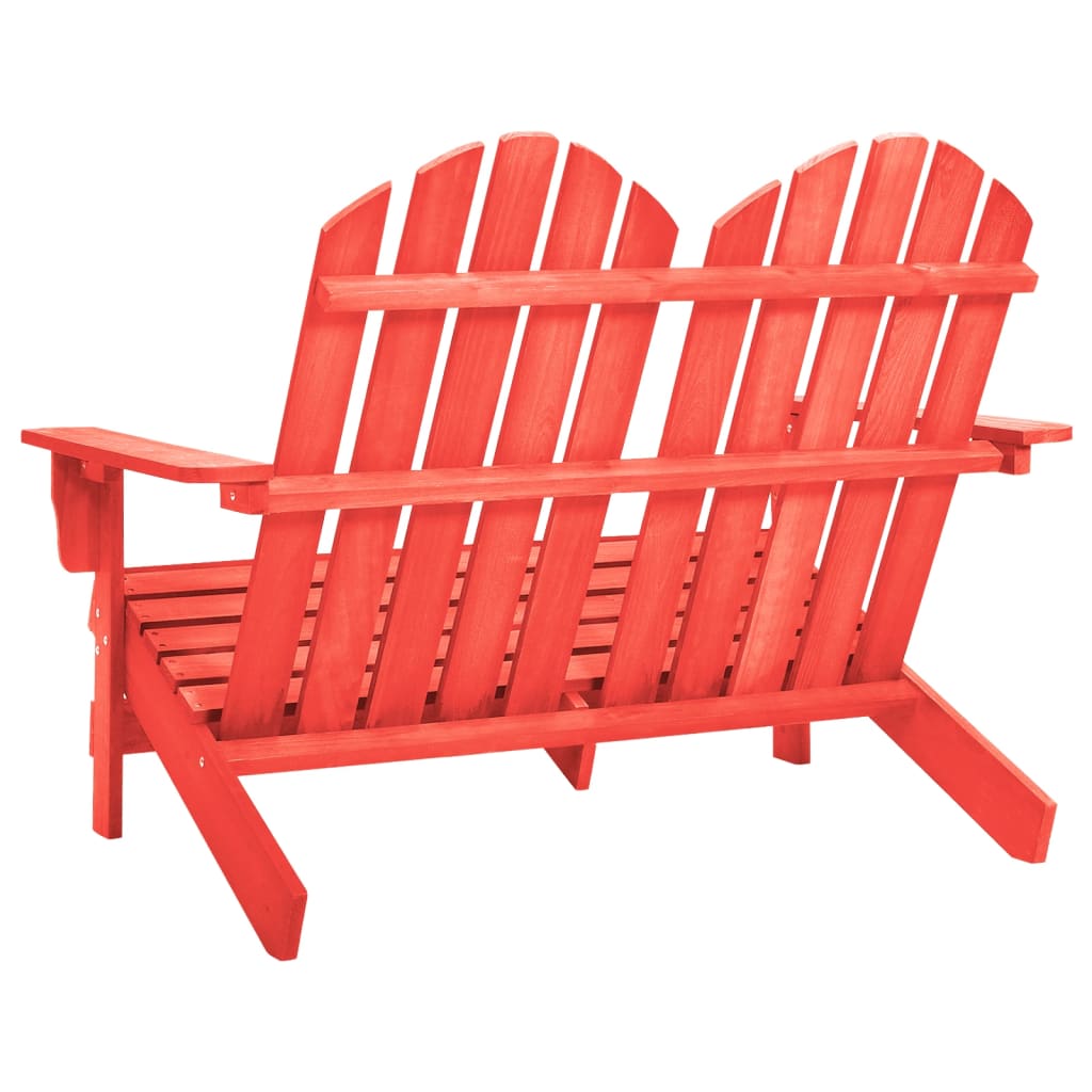 vidaXL 2-Seater Patio Adirondack Chair Solid Wood Fir Blue-7