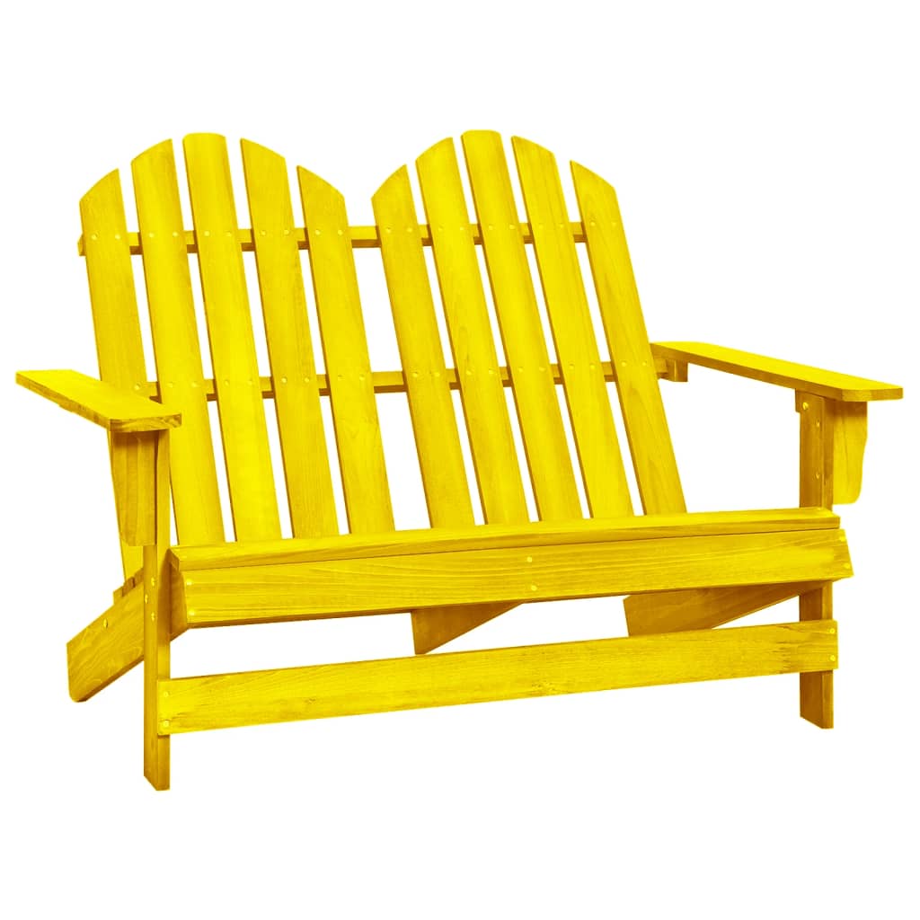 vidaXL 2-Seater Patio Adirondack Chair Outdoor Furniture Seat Solid Wood Fir-42