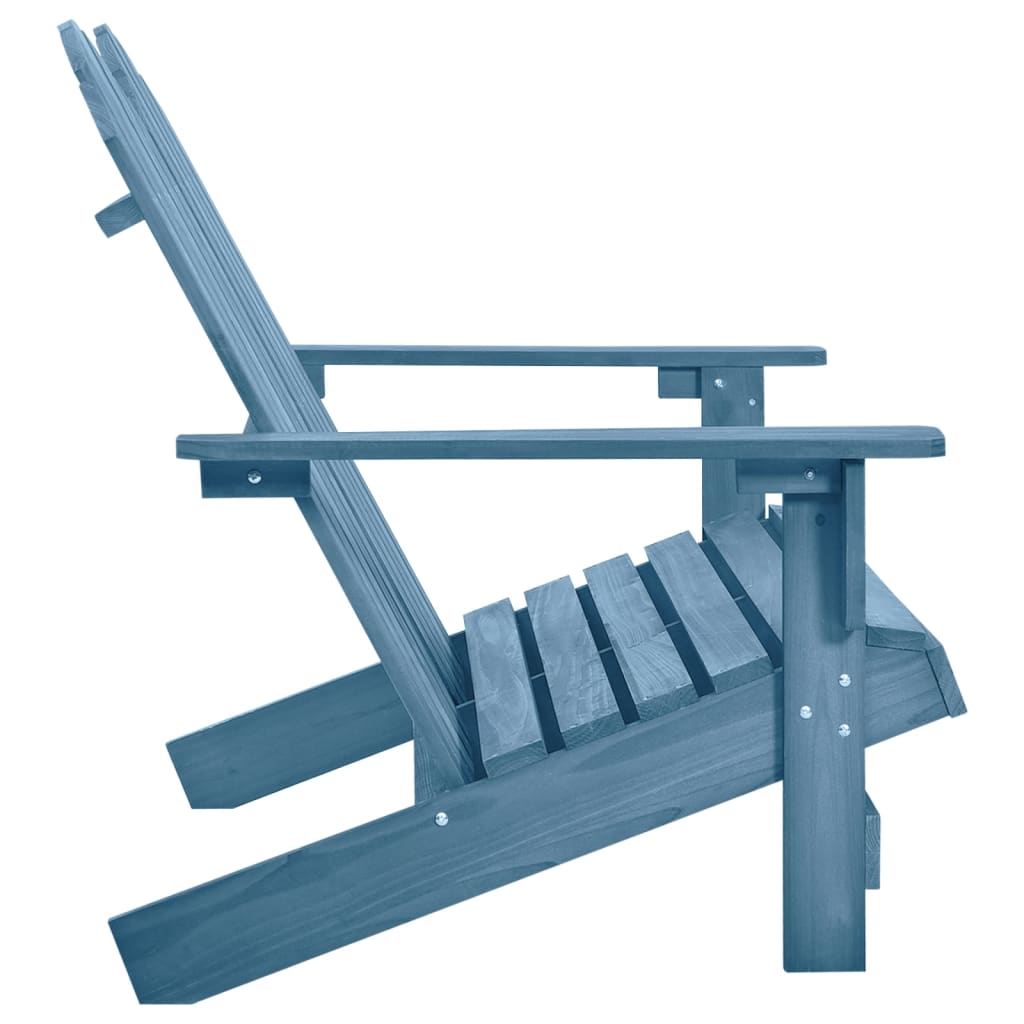 vidaXL 2-Seater Patio Adirondack Chair Solid Wood Fir Blue-15
