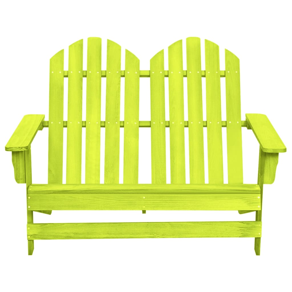 vidaXL 2-Seater Patio Adirondack Chair Outdoor Furniture Seat Solid Wood Fir-7