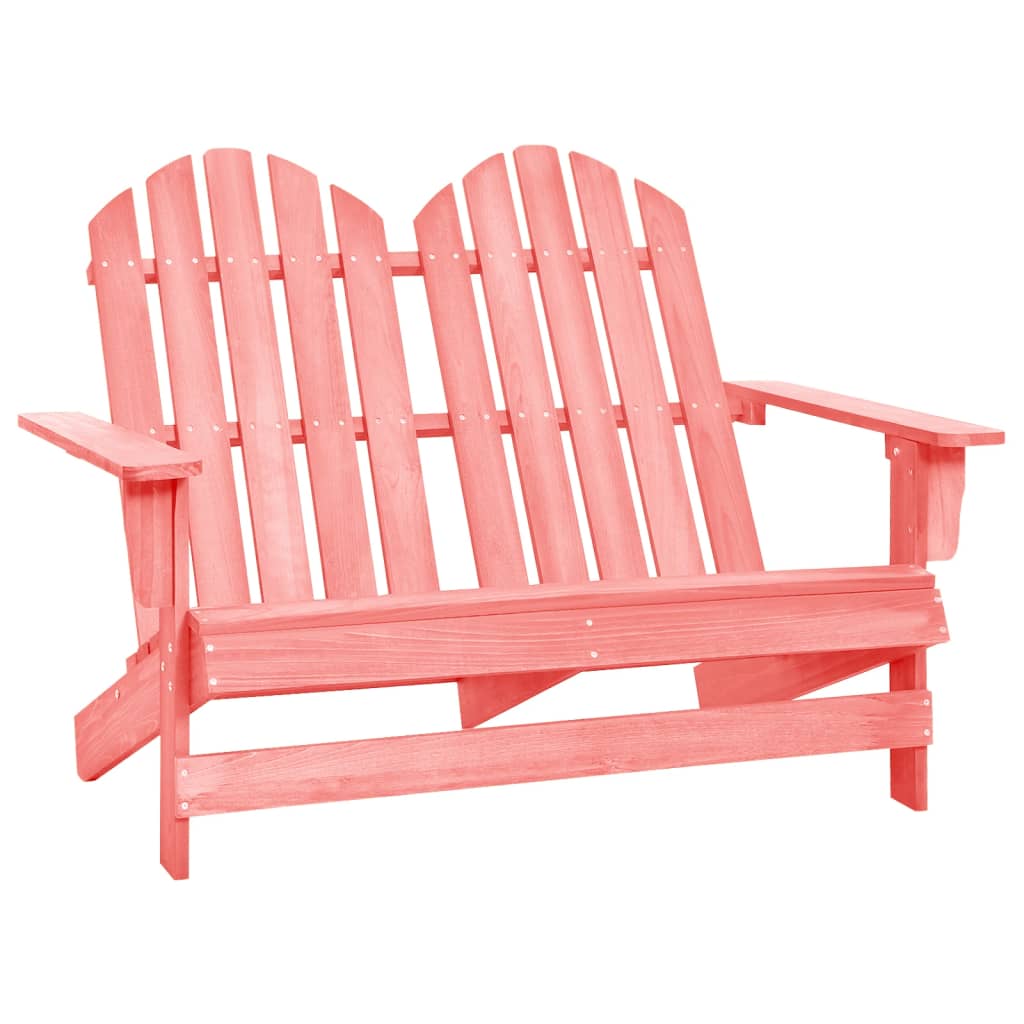 vidaXL 2-Seater Patio Adirondack Chair Outdoor Furniture Seat Solid Wood Fir-52