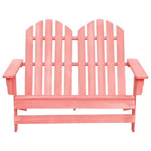 vidaXL 2-Seater Patio Adirondack Chair Solid Wood Fir Blue-41