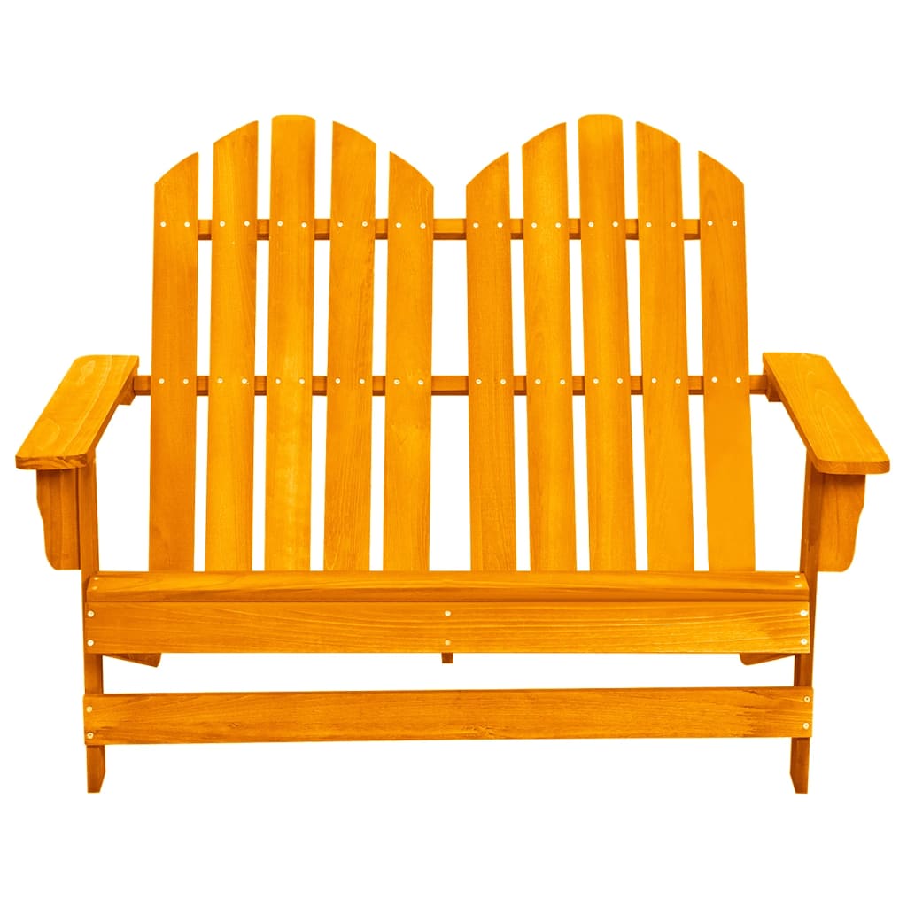 vidaXL 2-Seater Patio Adirondack Chair Outdoor Furniture Seat Solid Wood Fir-22