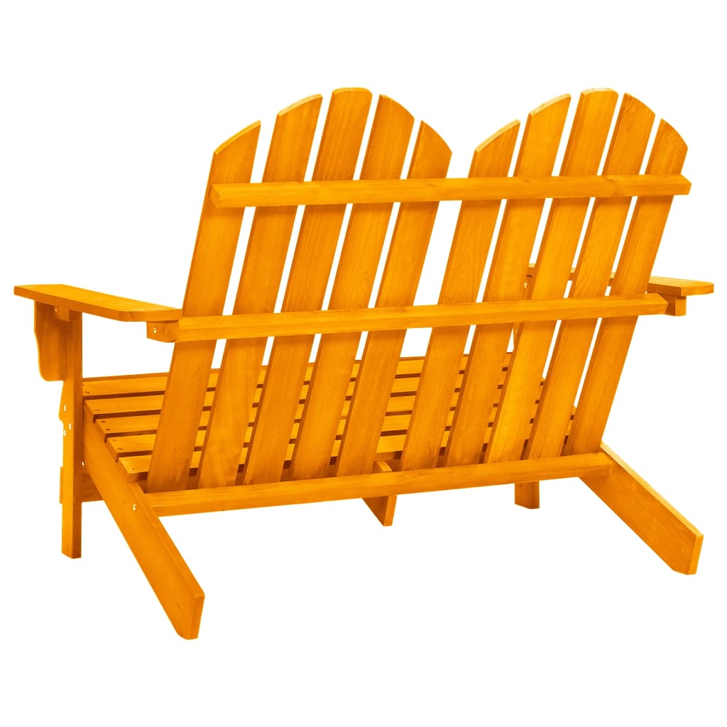 vidaXL 2-Seater Patio Adirondack Chair Solid Wood Fir Blue-37