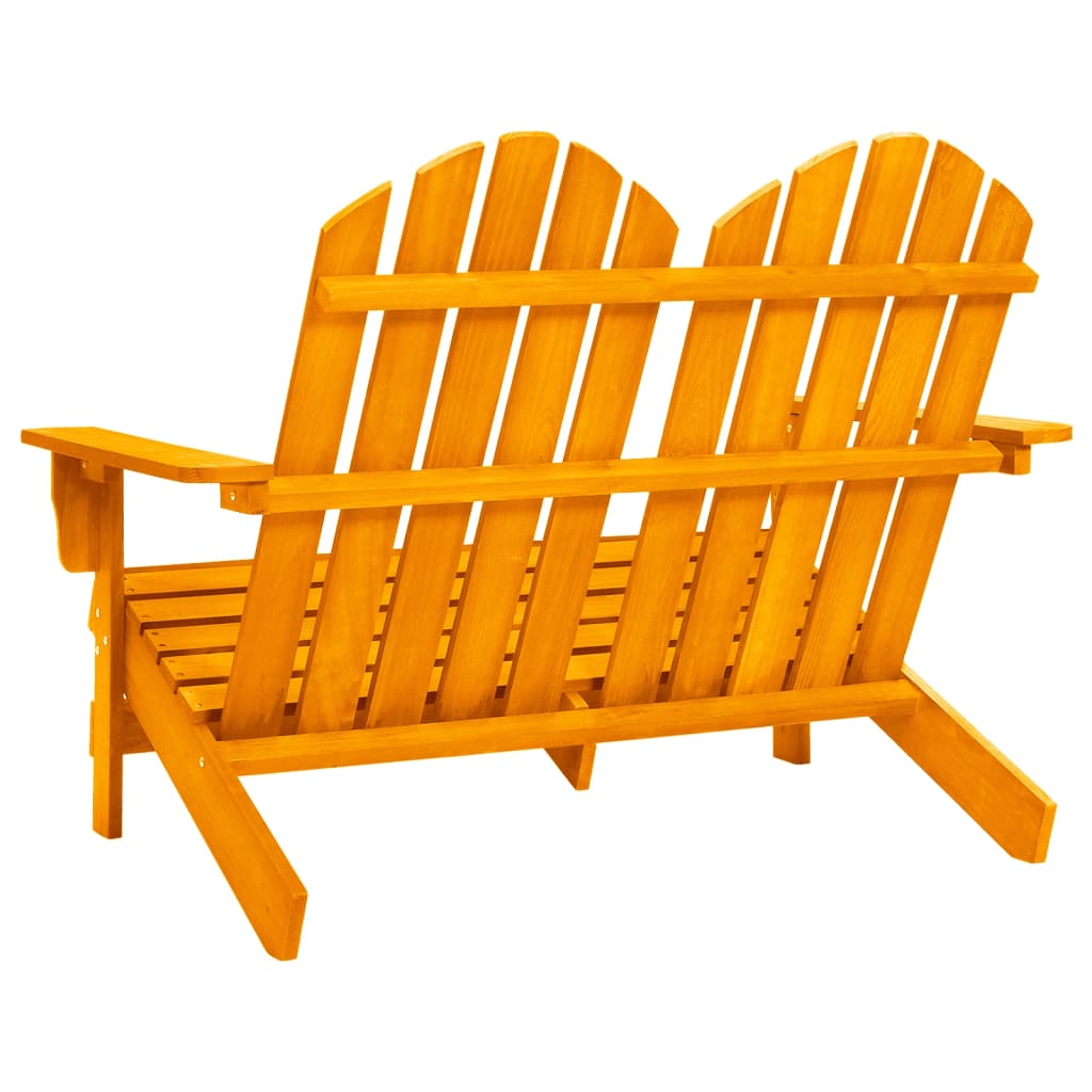 vidaXL 2-Seater Patio Adirondack Chair Outdoor Furniture Seat Solid Wood Fir-34