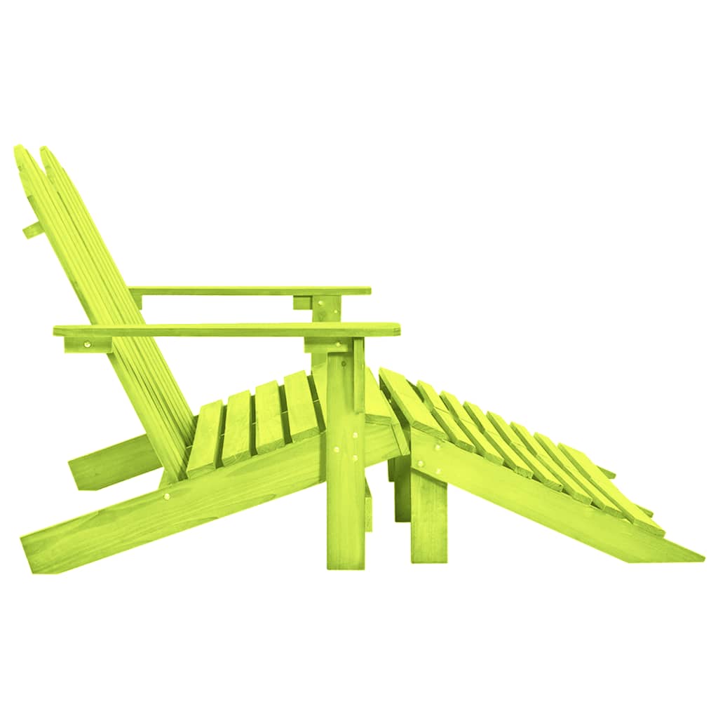 vidaXL 2-Seater Patio Adirondack Chair with Ottoman Furniture Solid Wood Fir-53