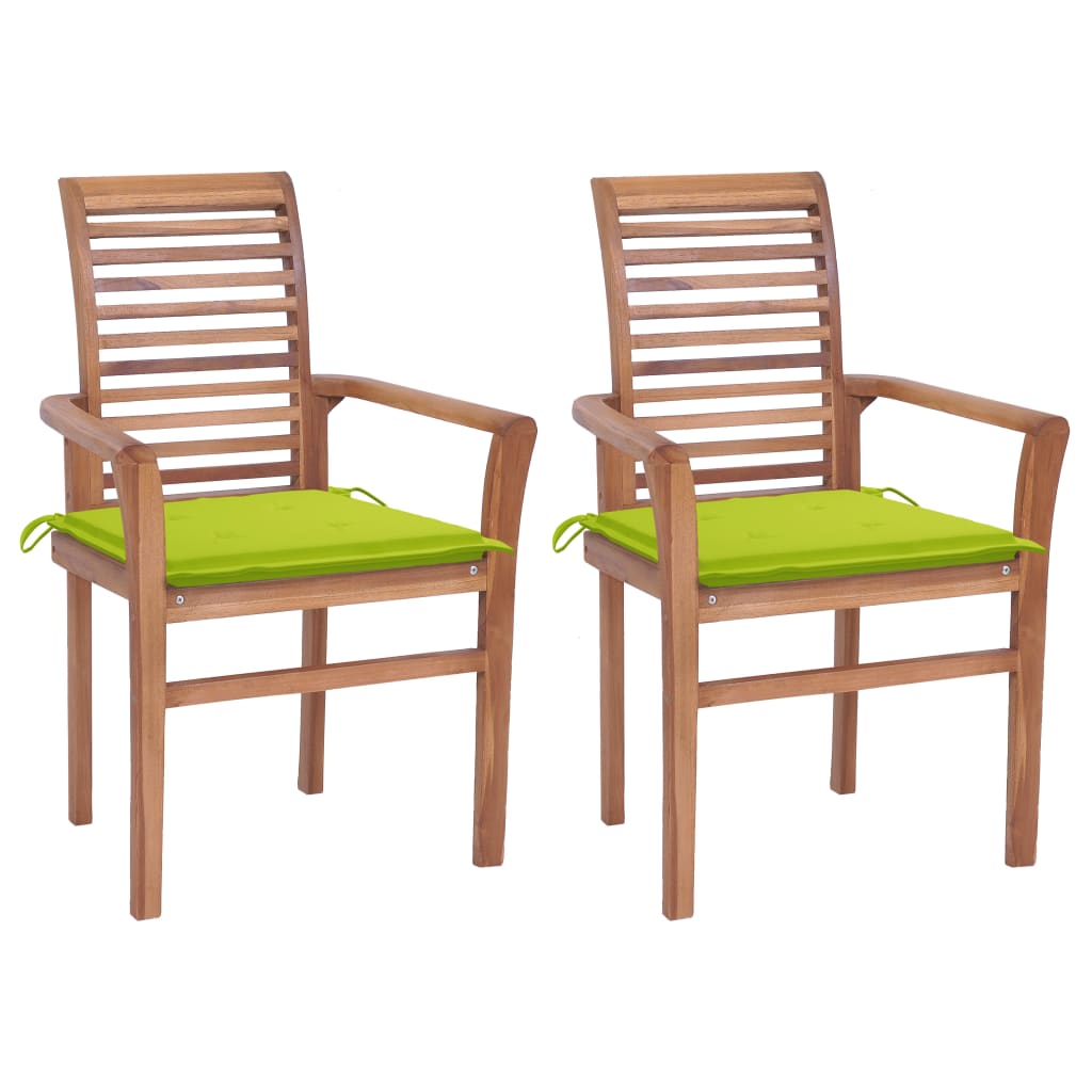 vidaXL Patio Dining Chairs Outdoor Folding Chair with Cushions Solid Wood Teak-10