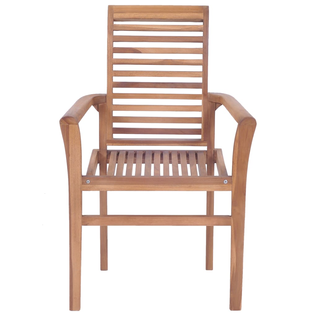 vidaXL Patio Dining Chairs Wooden Accent Chair with Cushions Solid Wood Teak-69