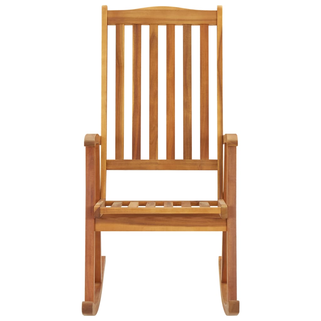 vidaXL Rocking Chair with Cushions Solid Acacia Wood-3