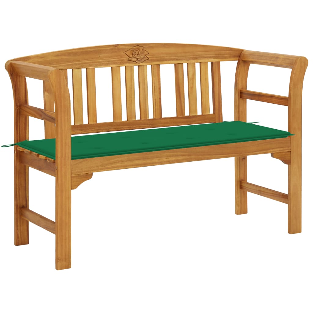 vidaXL Outdoor Patio Bench Garden Park Bench with Cushion Solid Wood Acacia-40