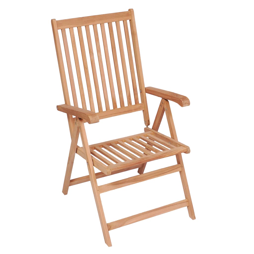 vidaXL Outdoor Recliner Chairs Patio Reclining Lounge Chair Solid Wood Teak-27