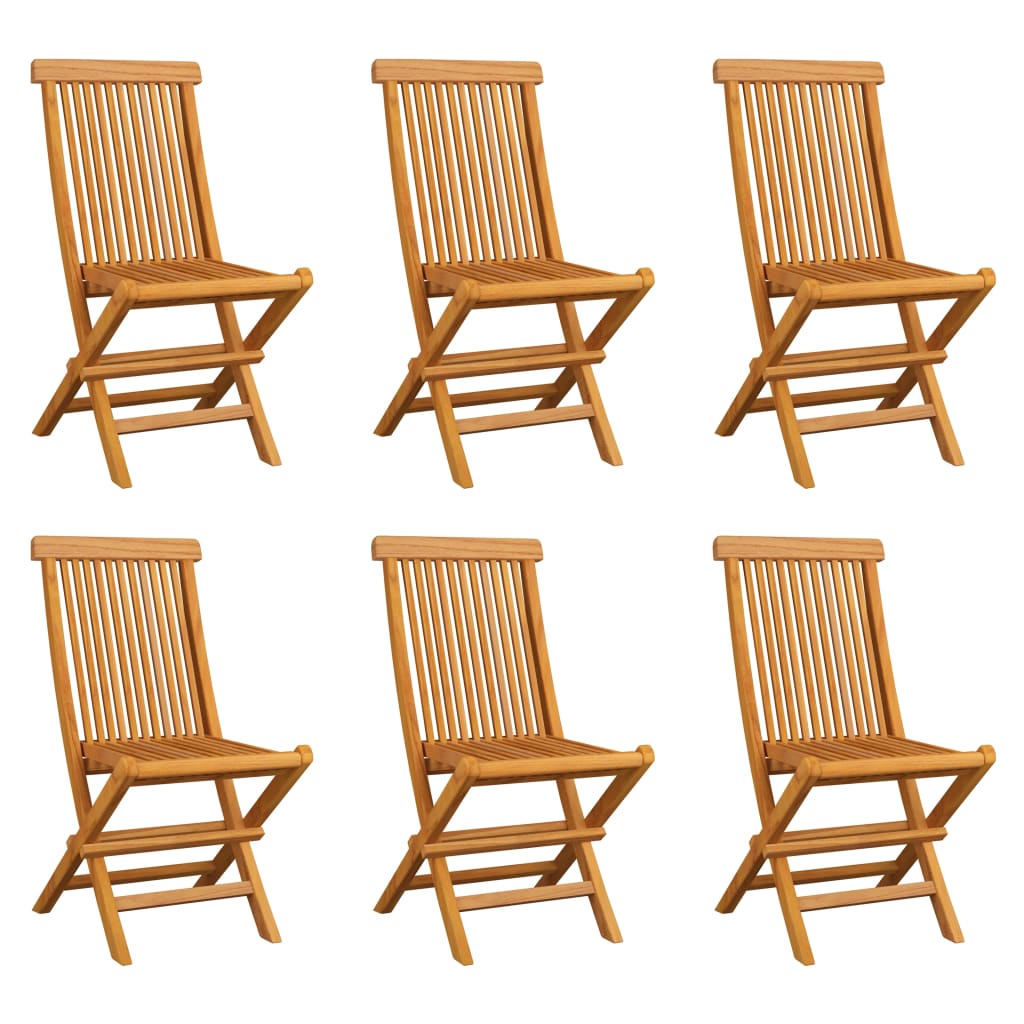 vidaXL Patio Folding Chairs Outdoor Garden Camping Lawn Chair Solid Wood Teak-1