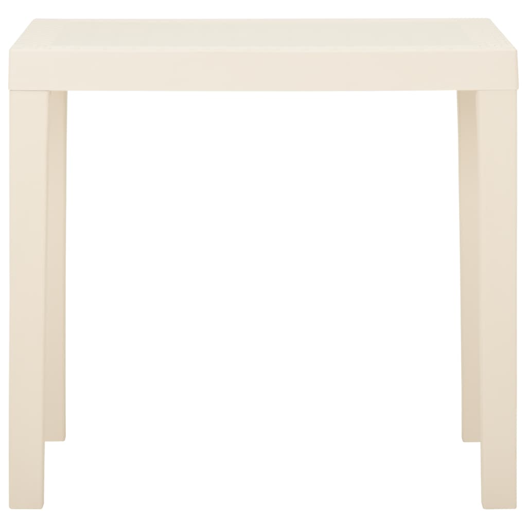 vidaXL Patio Table White 31.1"x25.6"x28.3" Plastic-1