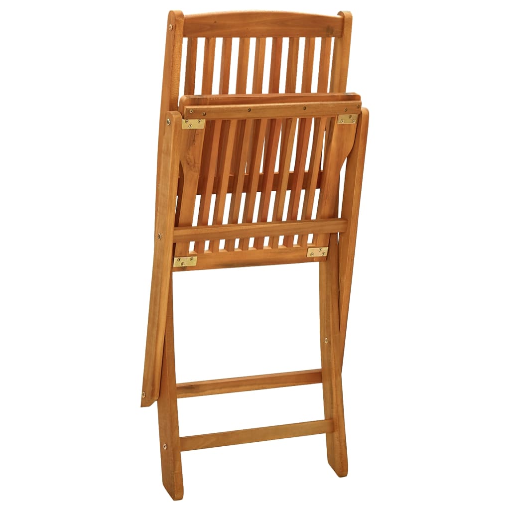 vidaXL Folding Patio Chairs 2 pcs Solid Eucalyptus Wood-5