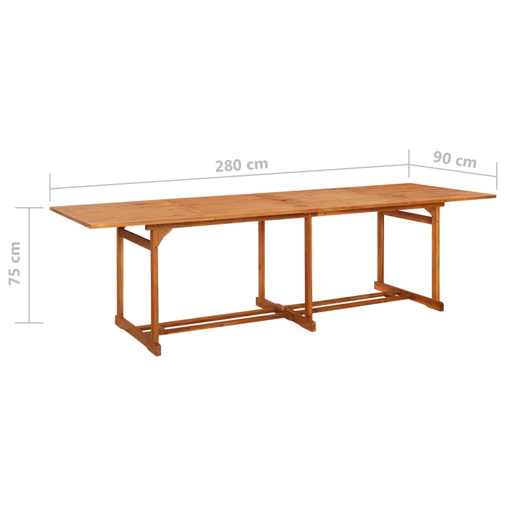 vidaXL Outdoor Dining Table Patio Table Garden Furniture Solid Wood Acacia-5