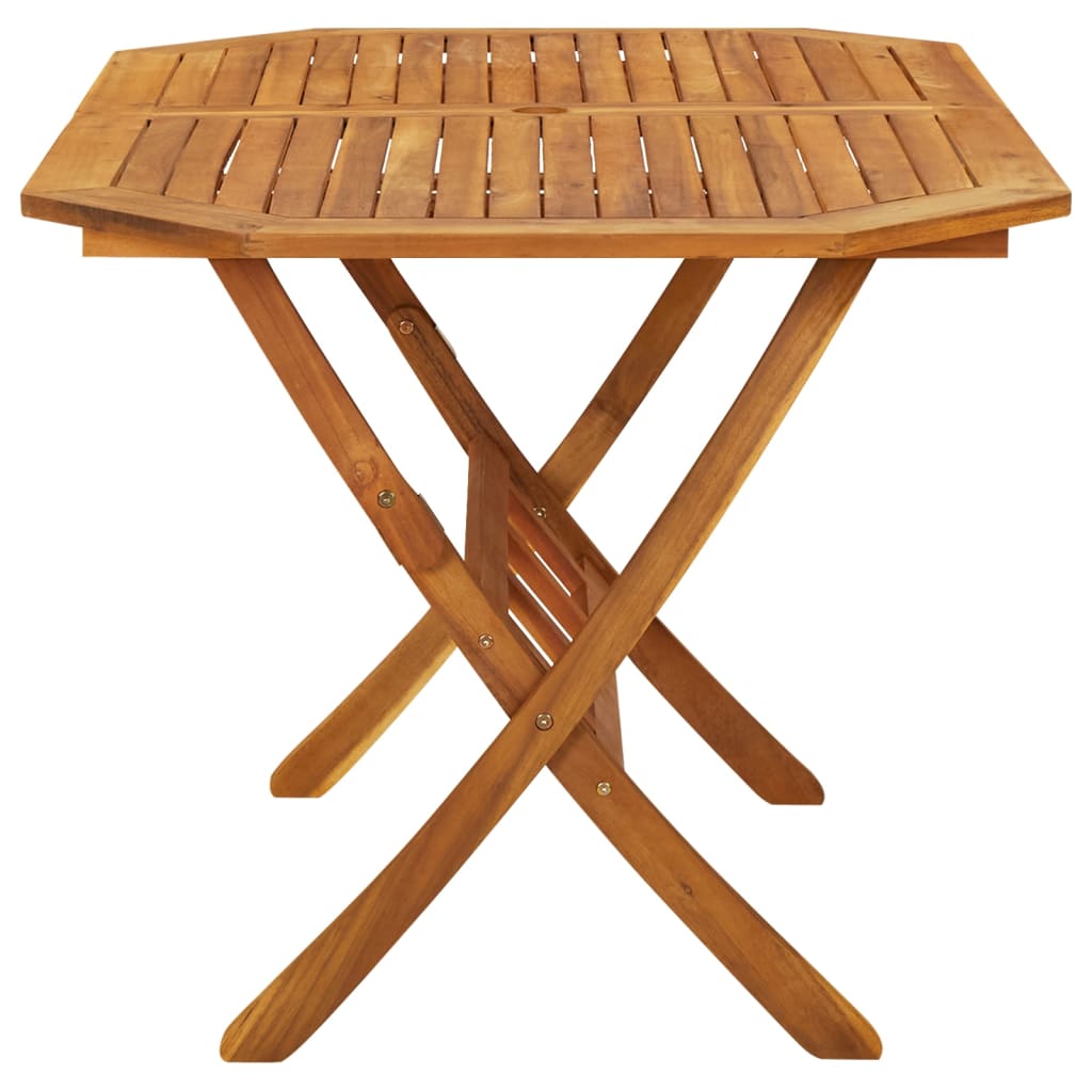 vidaXL Outdoor Dining Table Folding Garden Porch Patio Table Solid Acacia Wood-5