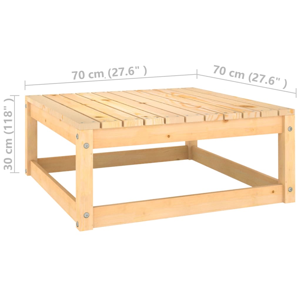 vidaXL 2 Piece Patio Lounge Set with Cushions Solid Wood Pine-0