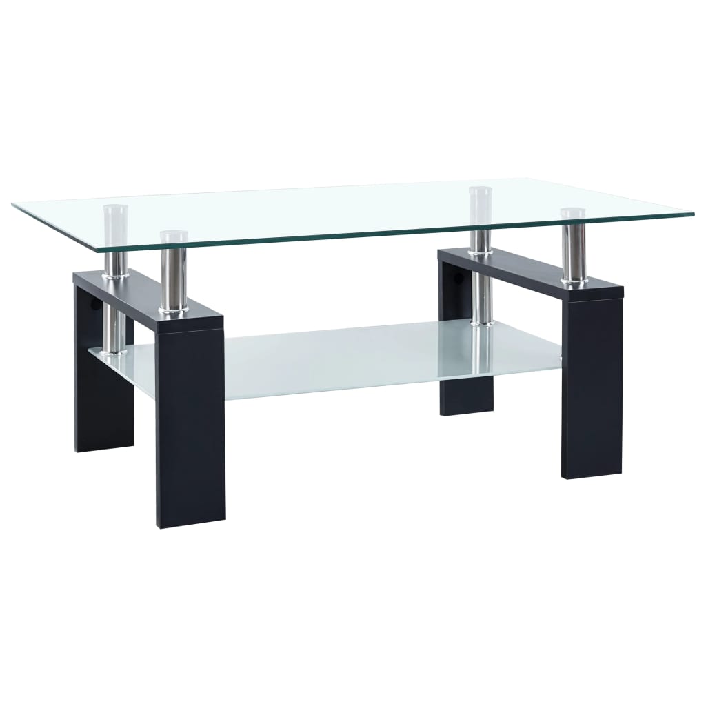 vidaXL Coffee Table End Table Sofa Table Living Room Furniture Tempered Glass-0