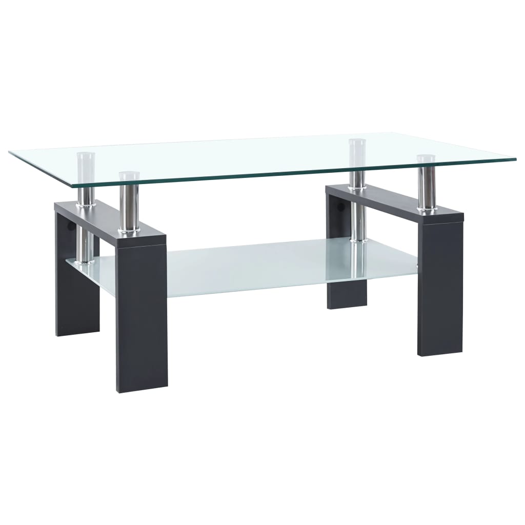 vidaXL Coffee Table End Table Sofa Table Living Room Furniture Tempered Glass-2