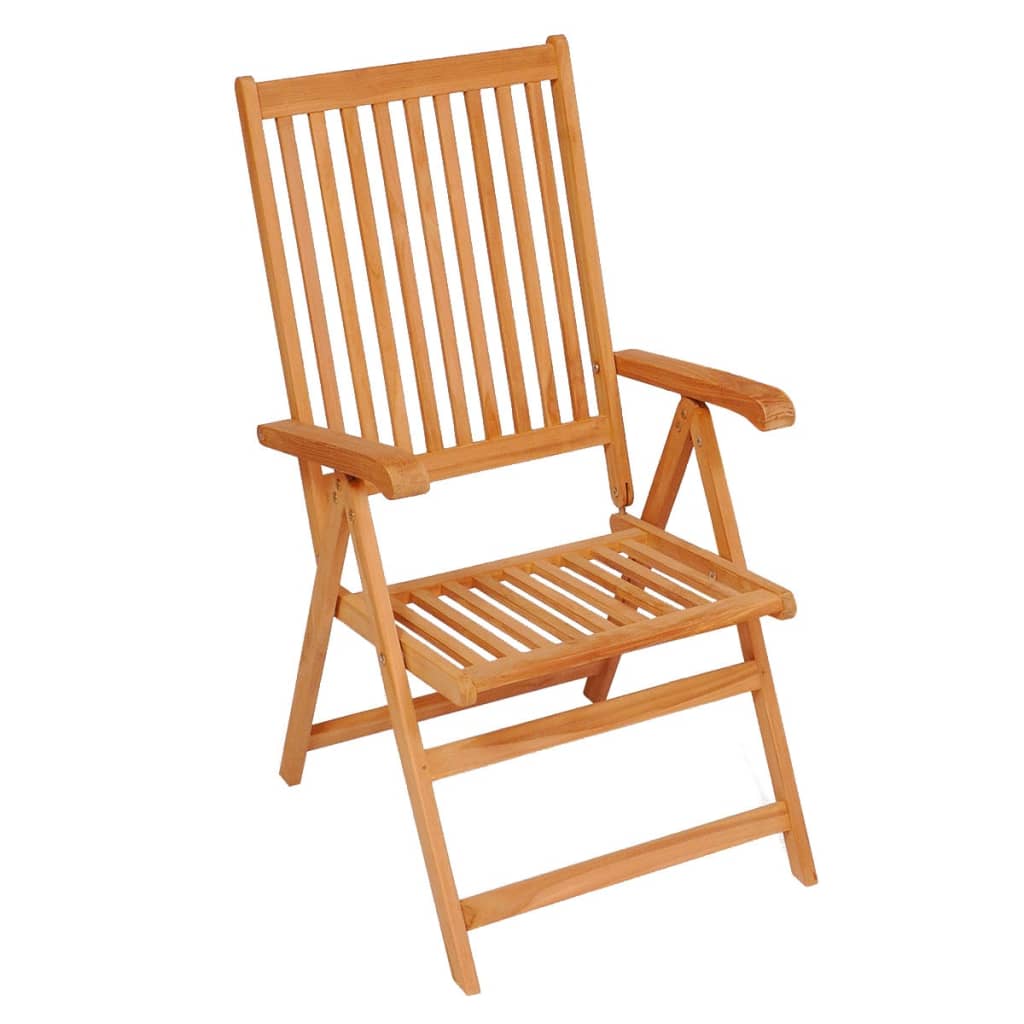 vidaXL Outdoor Recliner Chairs Patio Reclining Lounge Chair Solid Wood Teak-14