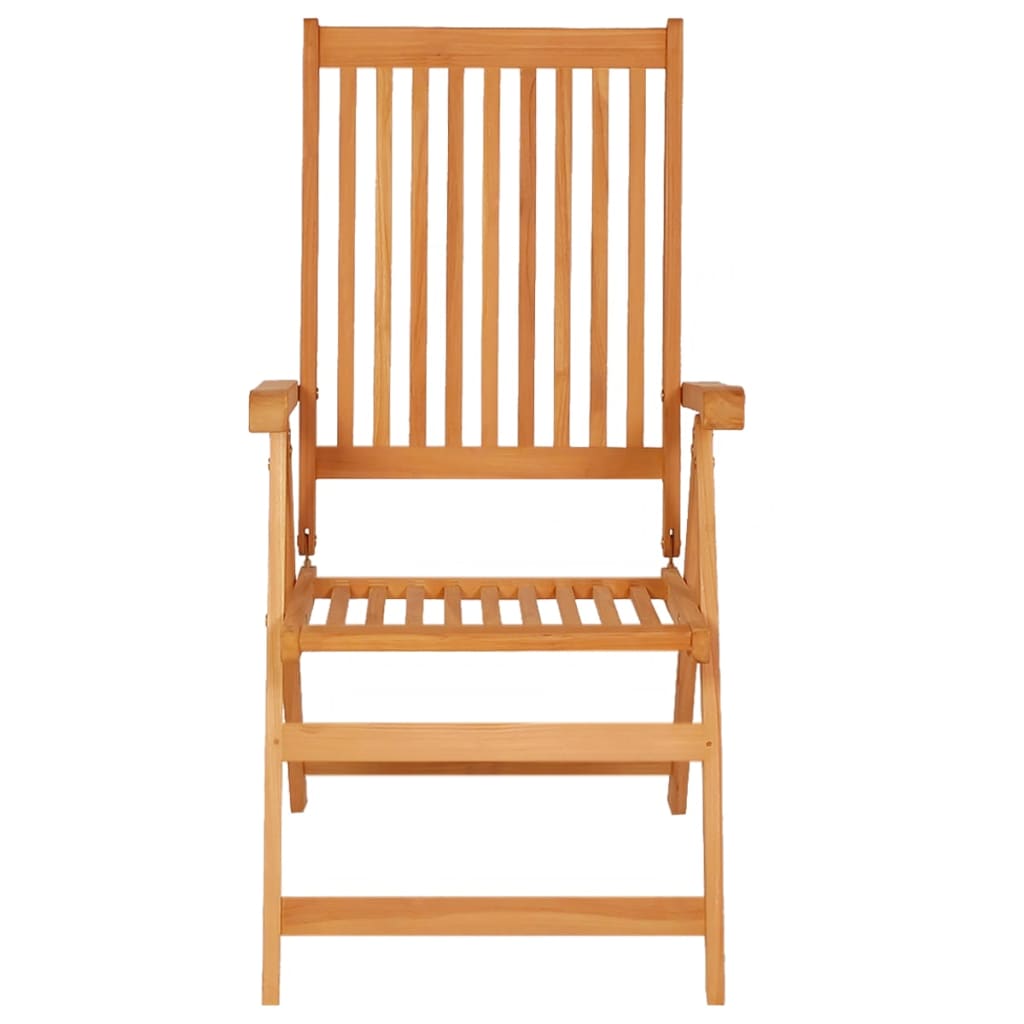 vidaXL Outdoor Recliner Chairs Patio Reclining Lounge Chair Solid Wood Teak-18
