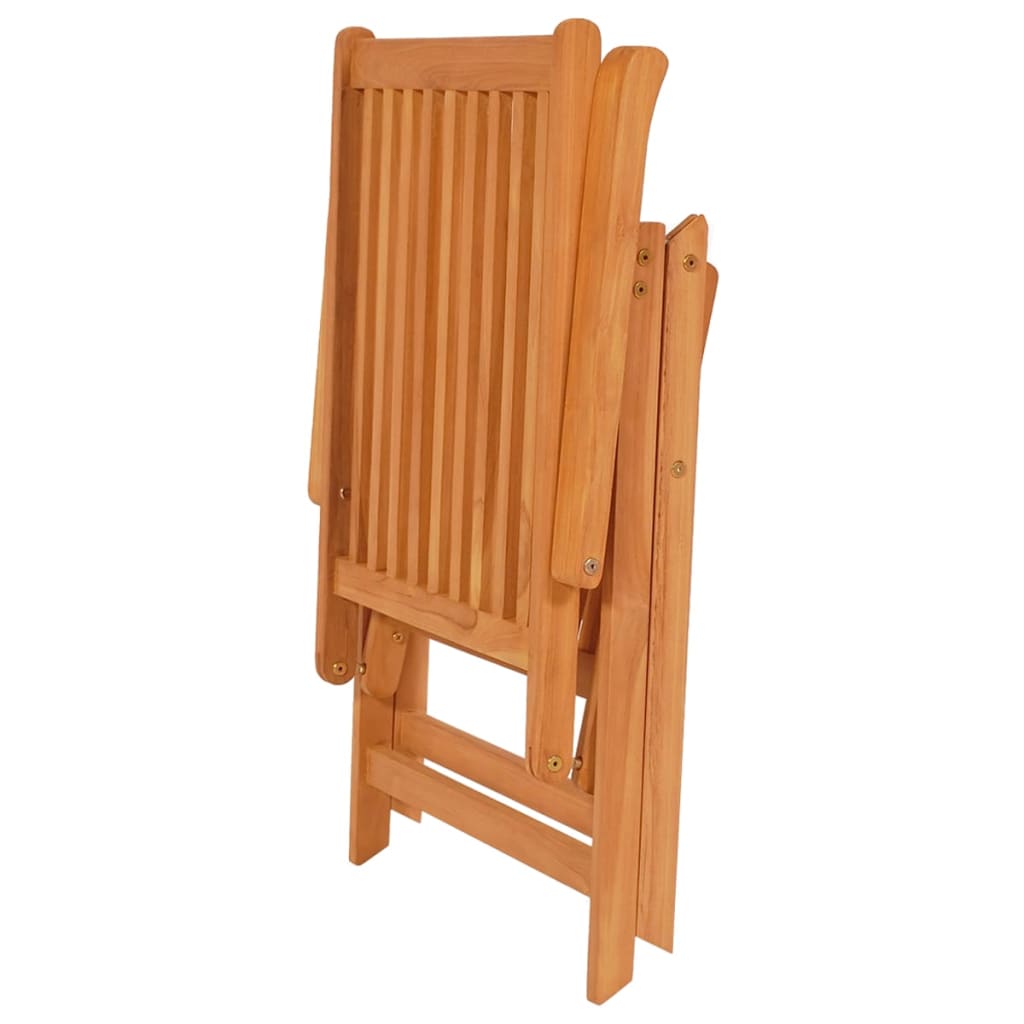 vidaXL Outdoor Recliner Chairs Patio Reclining Lounge Chair Solid Wood Teak-22