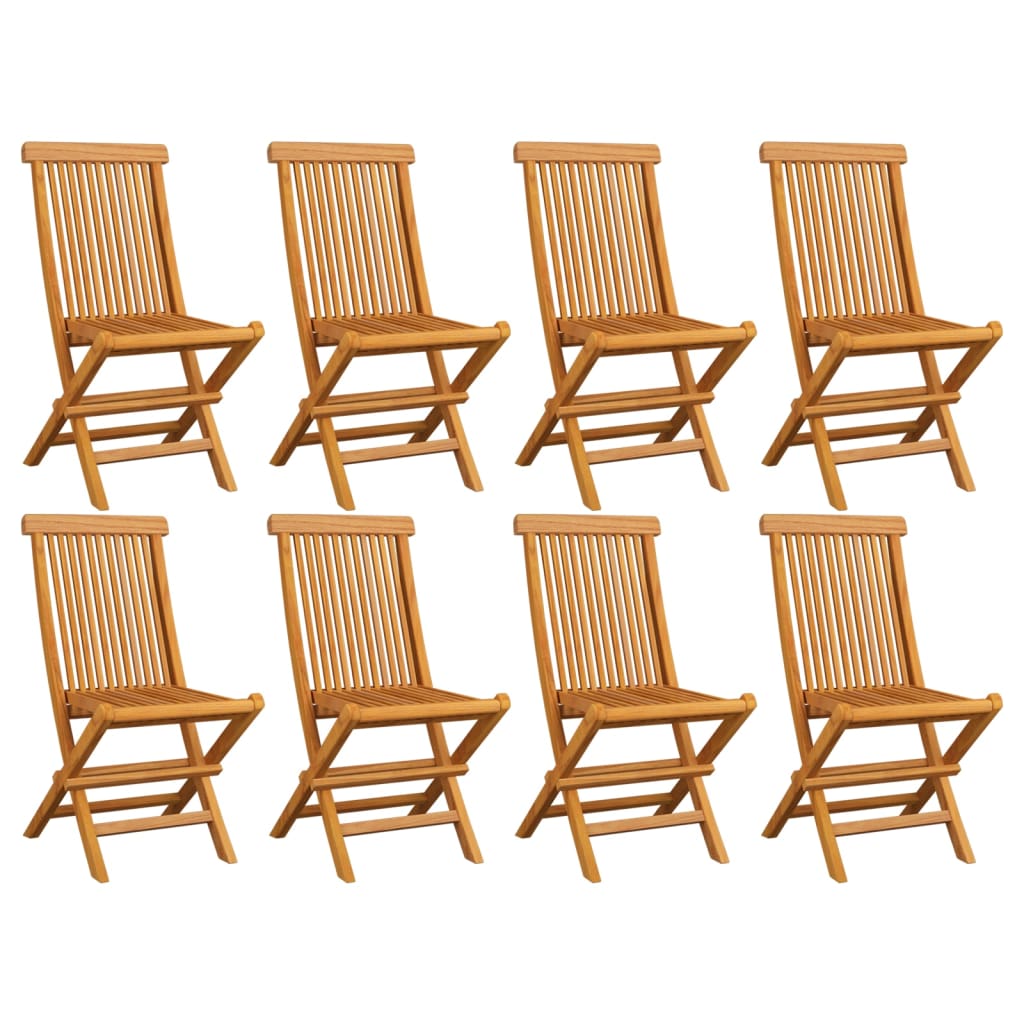 vidaXL Patio Folding Chairs Outdoor Garden Camping Lawn Chair Solid Wood Teak-22