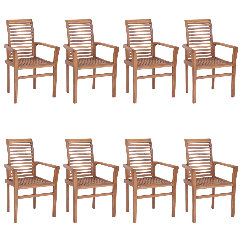 vidaXL Patio Dining Chairs Wooden Accent Chair with Cushions Solid Wood Teak-11