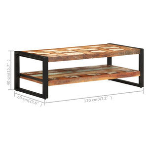 vidaXL Coffee Table 47.2"x23.6"x15.7" Solid Reclaimed Wood-3