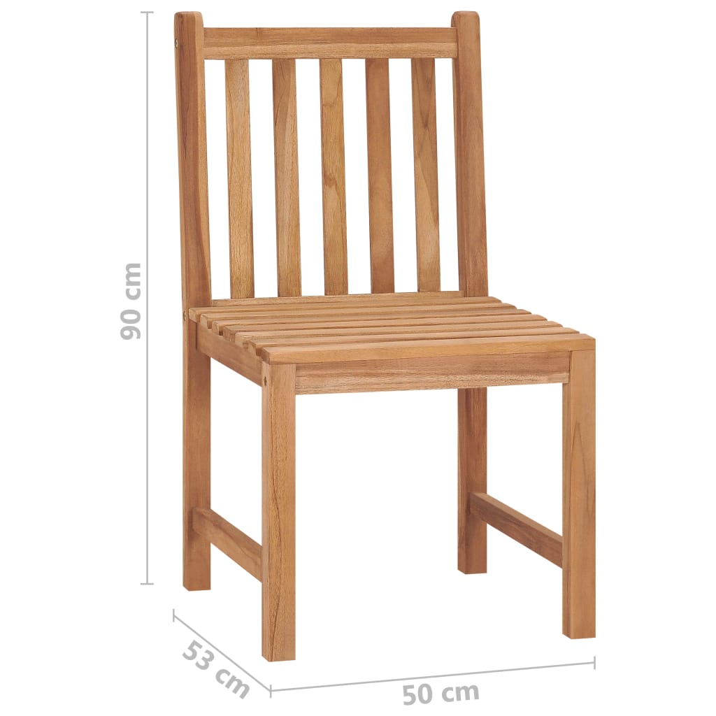 vidaXL 2/4/6/8x Solid Wood Teak Patio Chairs Garden Outdoor Balcony Lounge-25