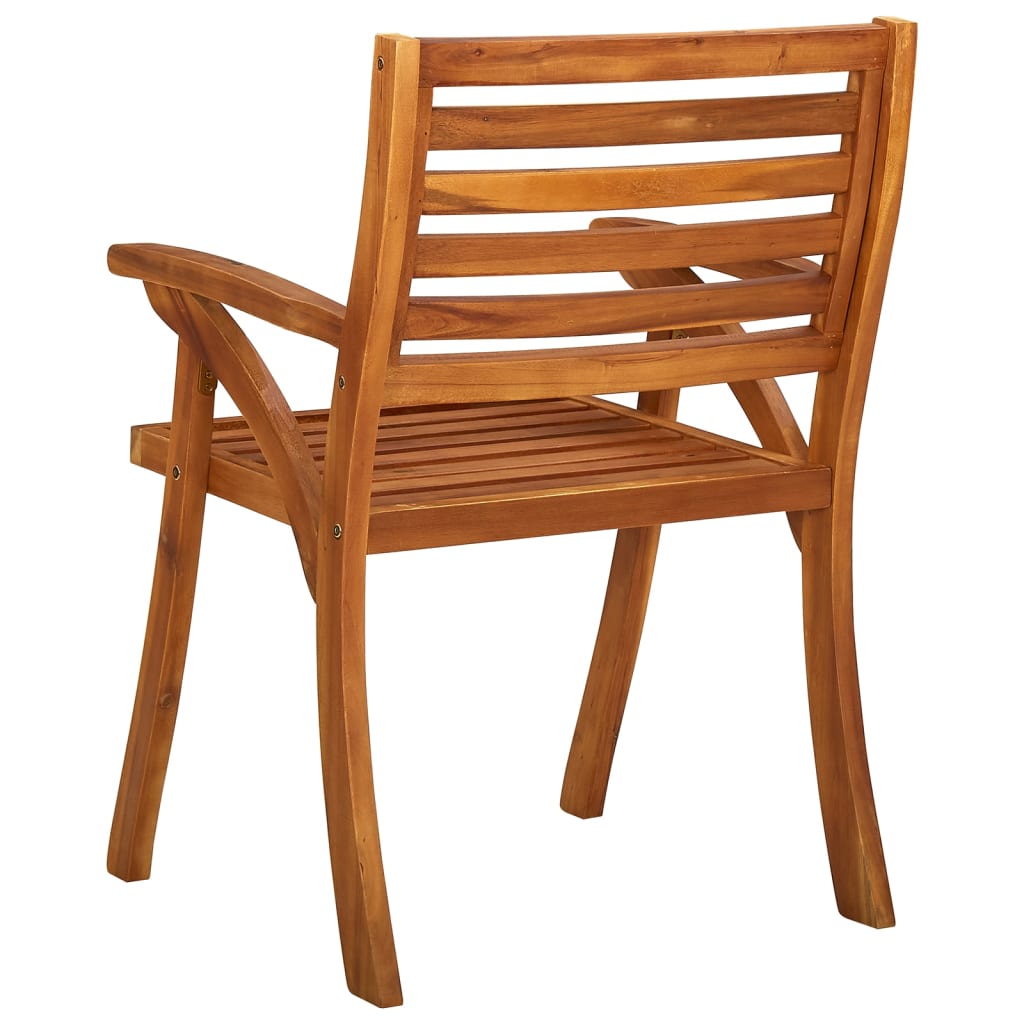 vidaXL Patio Dining Chairs Outdoor Chair for Deck Garden Solid Wood Acacia-71
