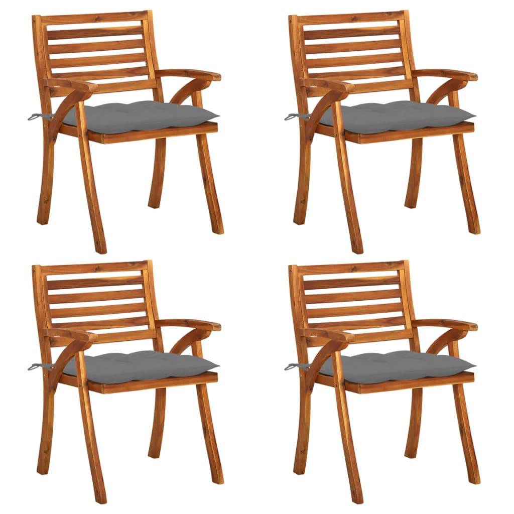 vidaXL Patio Dining Chairs Outdoor Chair for Deck Garden Solid Wood Acacia-22