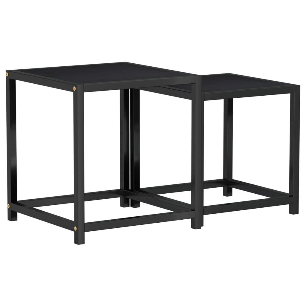 vidaXL Tea Tables Accent Nesting Coffee End Table for Living Room 2 Pcs MDF-0