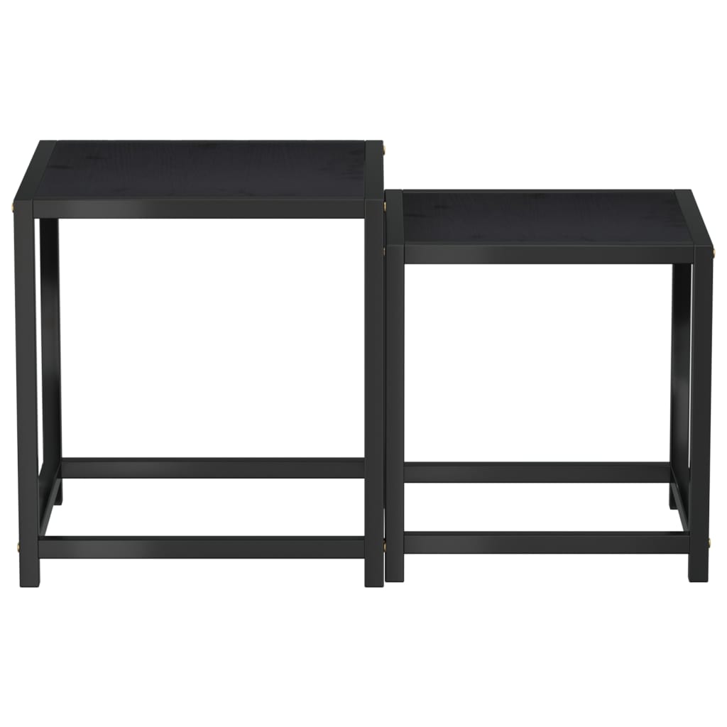 vidaXL Tea Tables Accent Nesting Coffee End Table for Living Room 2 Pcs MDF-4