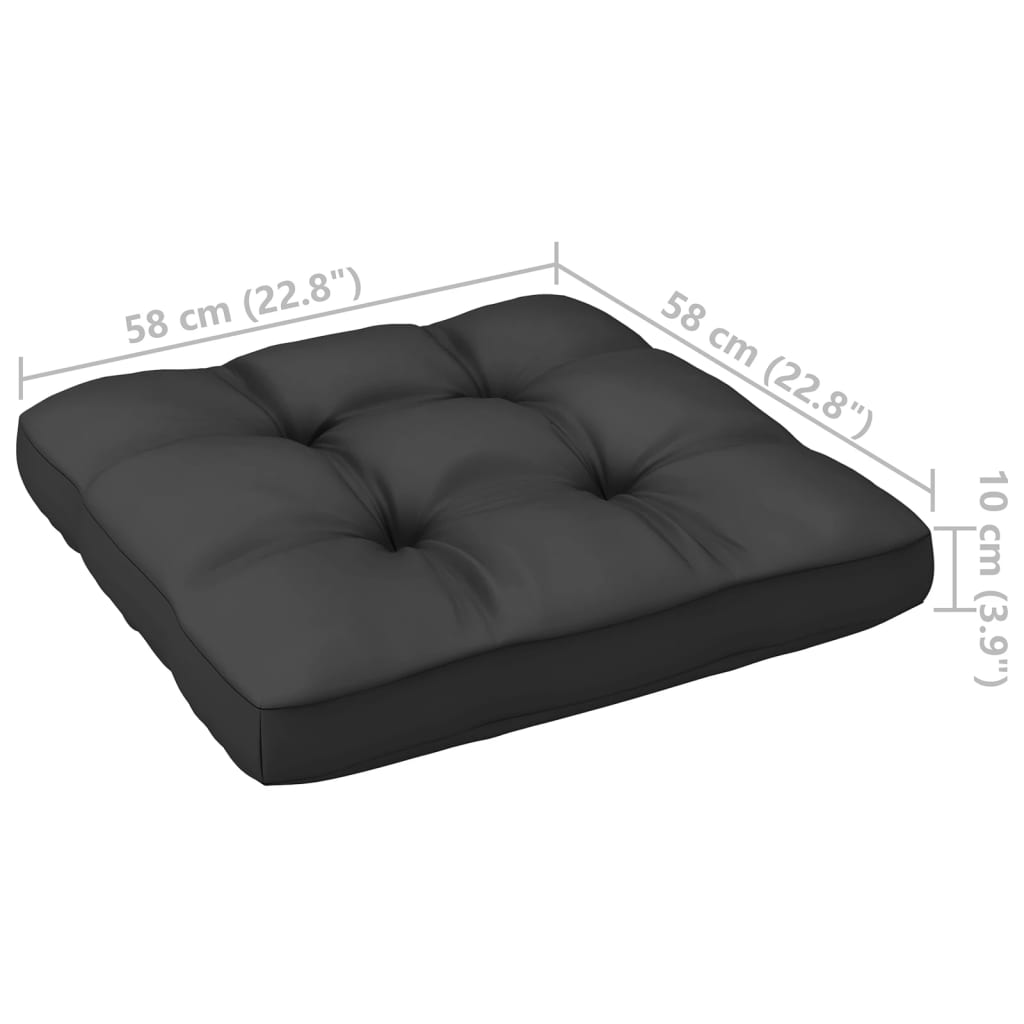 vidaXL 4-Seater Patio Sofa with Cushions Solid Wood Pine-6