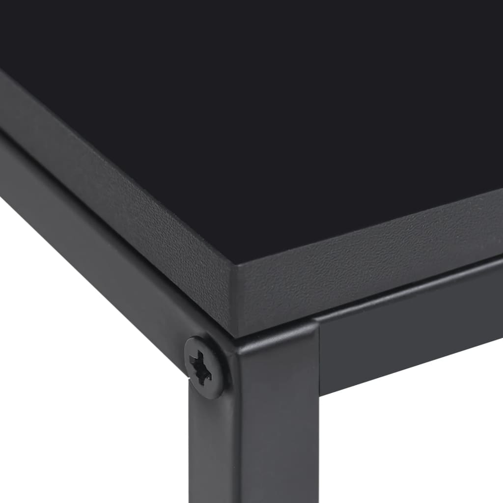 vidaXL Side Tables 2 pcs Black Steel-3