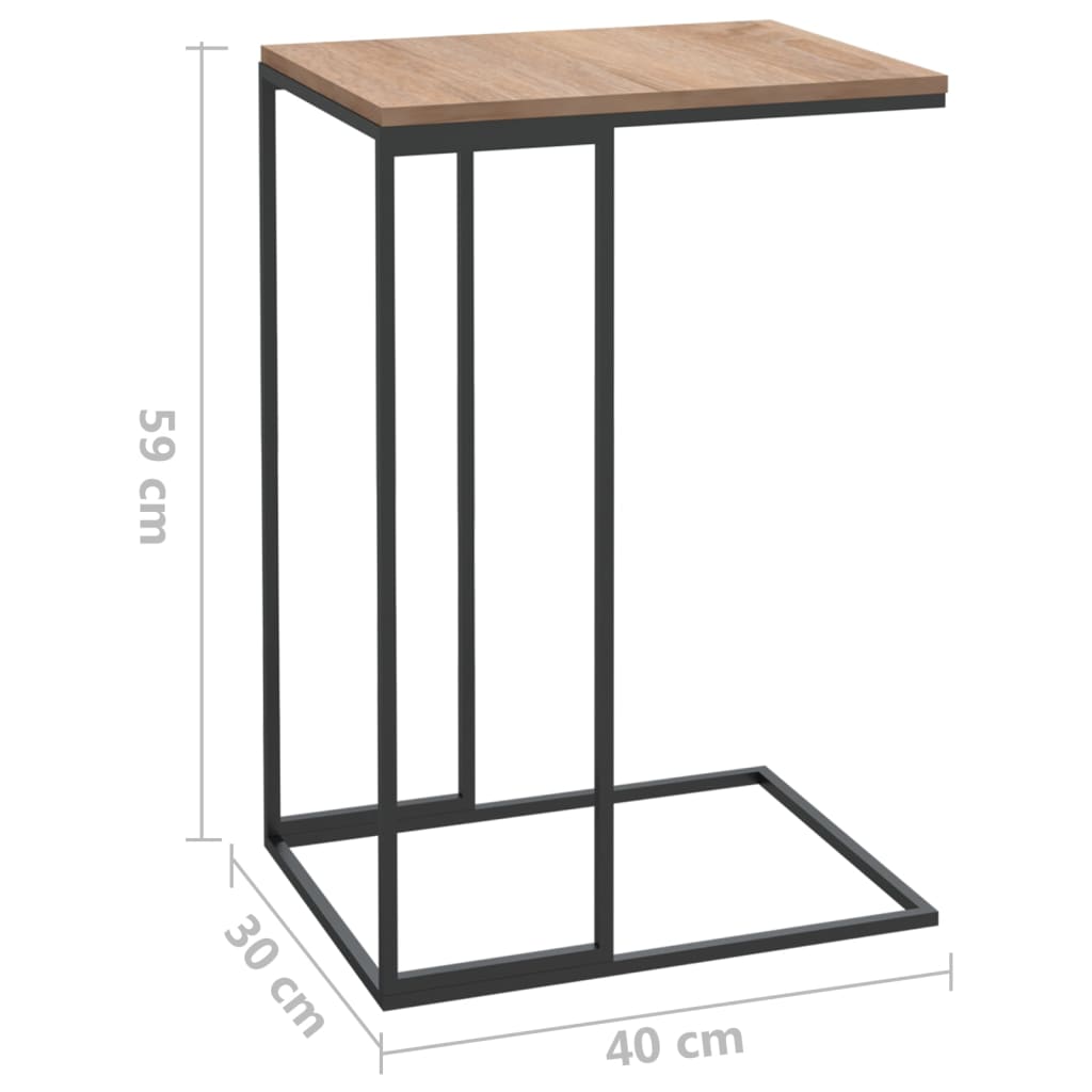 vidaXL Side Table Black 15.7"x11.8"x23.2" Engineered Wood-6