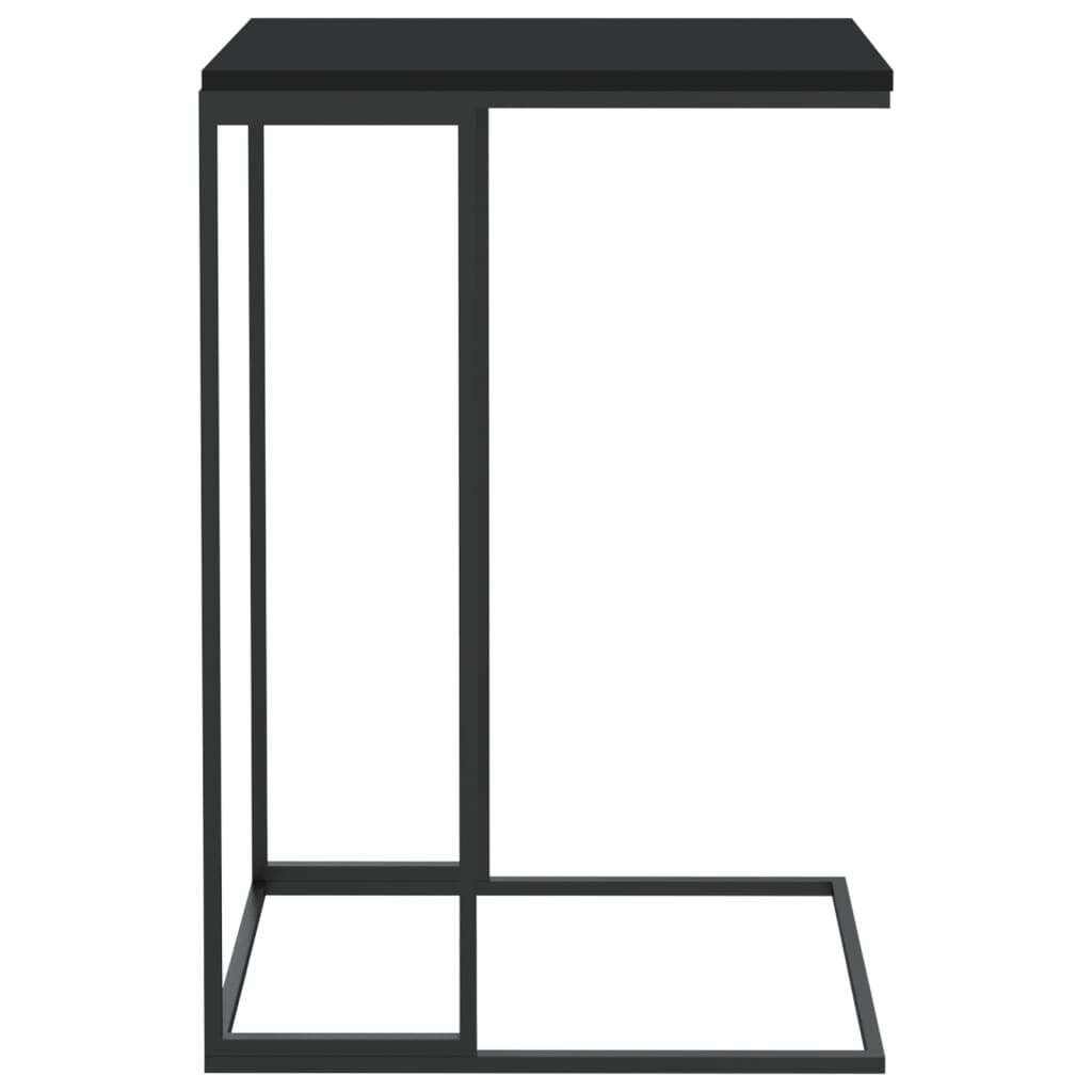 vidaXL Side Table Black 15.7"x11.8"x23.2" Engineered Wood-1