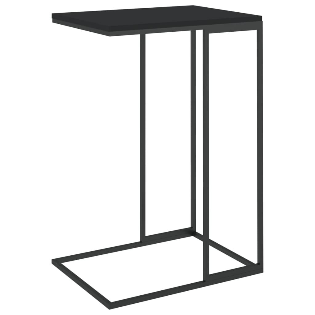 vidaXL Side Table Black 15.7"x11.8"x23.2" Engineered Wood-3