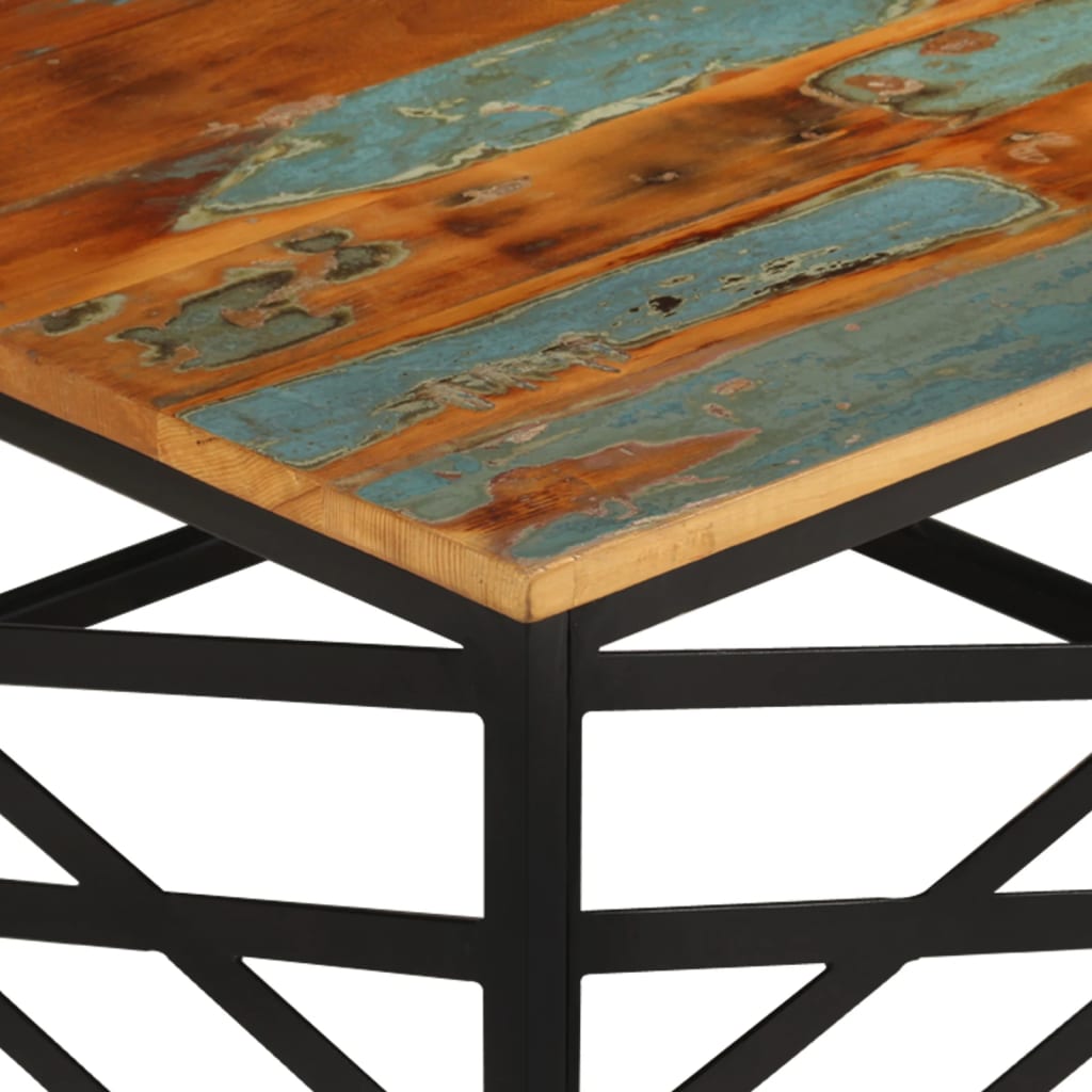 vidaXL Coffee Table 26.8"x26.8"x13.8" Solid Reclaimed Wood-1