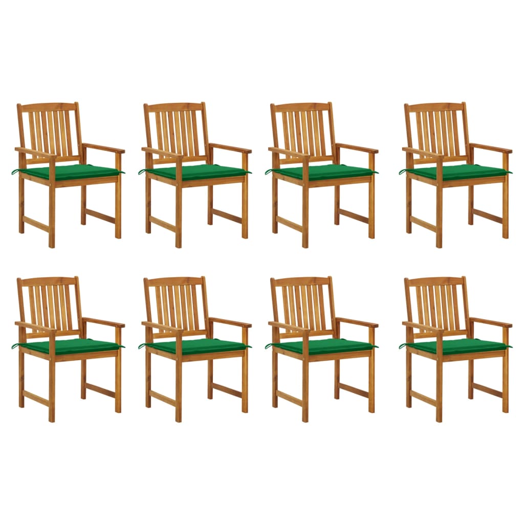 vidaXL Patio Chairs Outdoor Patio Dining Chair with Cushions Solid Wood Acacia-1