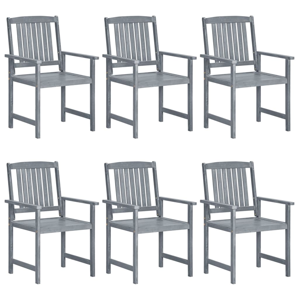 vidaXL Patio Chairs Outdoor Chair with Cushions for Deck Solid Wood Acacia-43