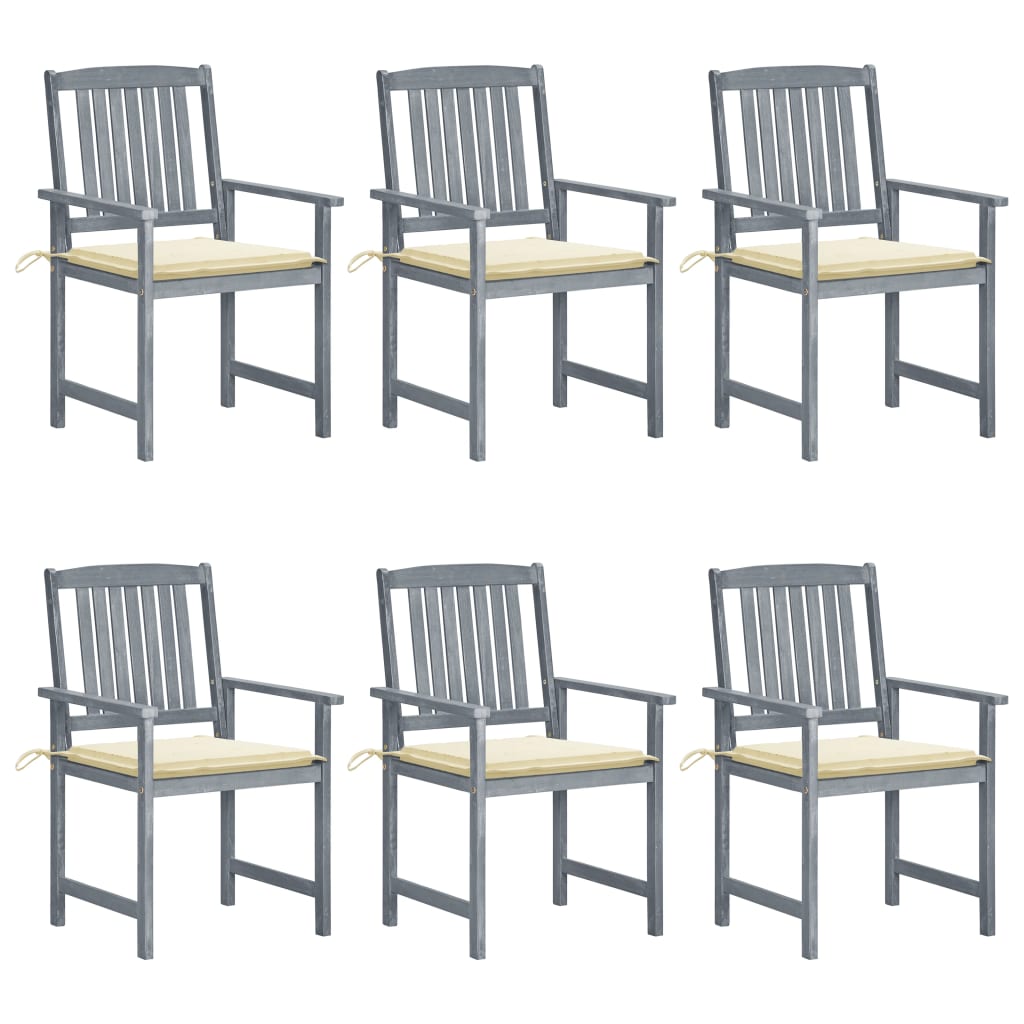 vidaXL Patio Chairs Outdoor Chair with Cushions for Deck Solid Wood Acacia-97