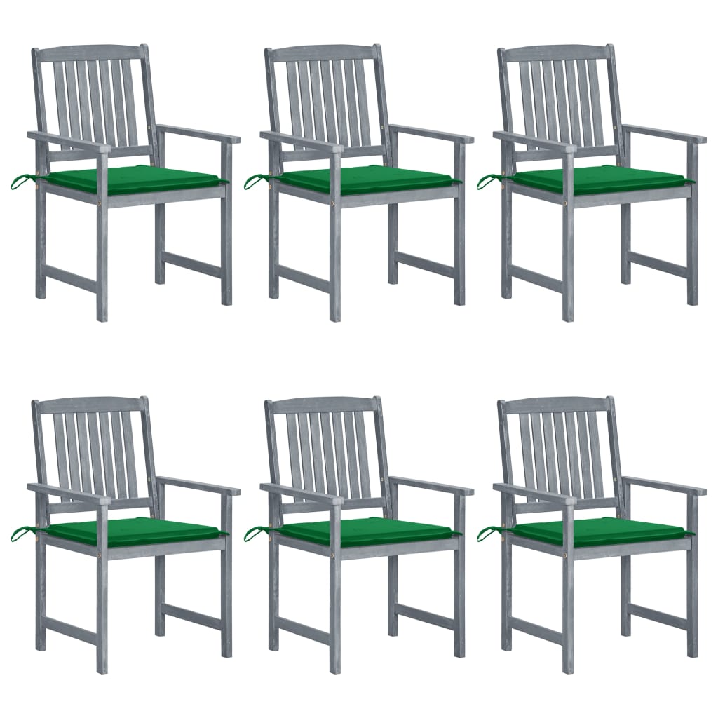 vidaXL Patio Chairs Outdoor Chair with Cushions for Deck Solid Wood Acacia-108