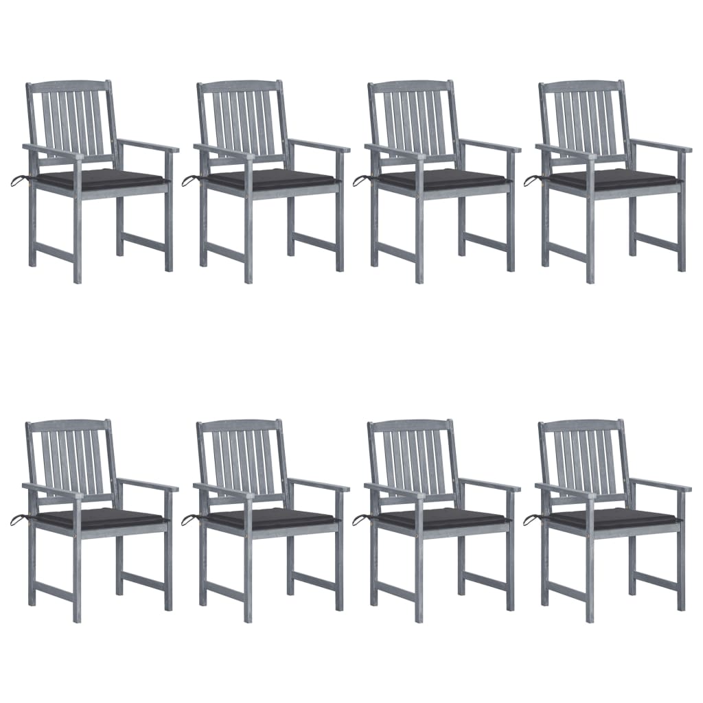 vidaXL Patio Chairs Outdoor Chair with Cushions for Deck Solid Wood Acacia-62