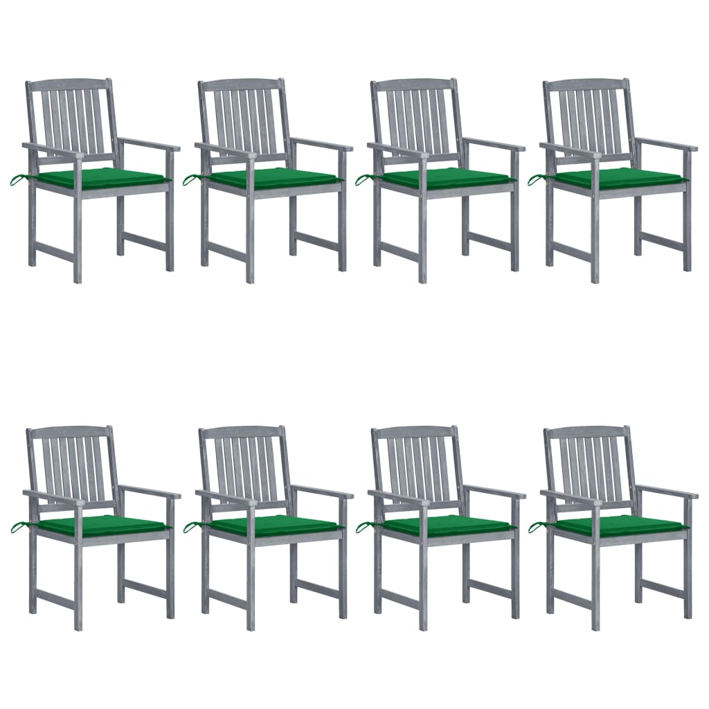 vidaXL Patio Chairs Outdoor Chair with Cushions for Deck Solid Wood Acacia-7