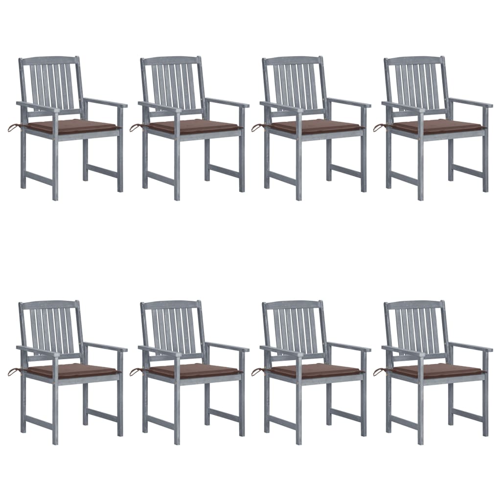 vidaXL Patio Chairs Outdoor Chair with Cushions for Deck Solid Wood Acacia-73
