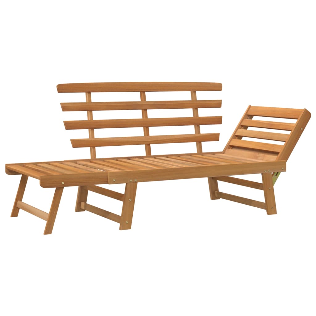 vidaXL Patio Bench Outdoor Garden Bench with Cushions 2-in-1 Solid Wood Acacia-25