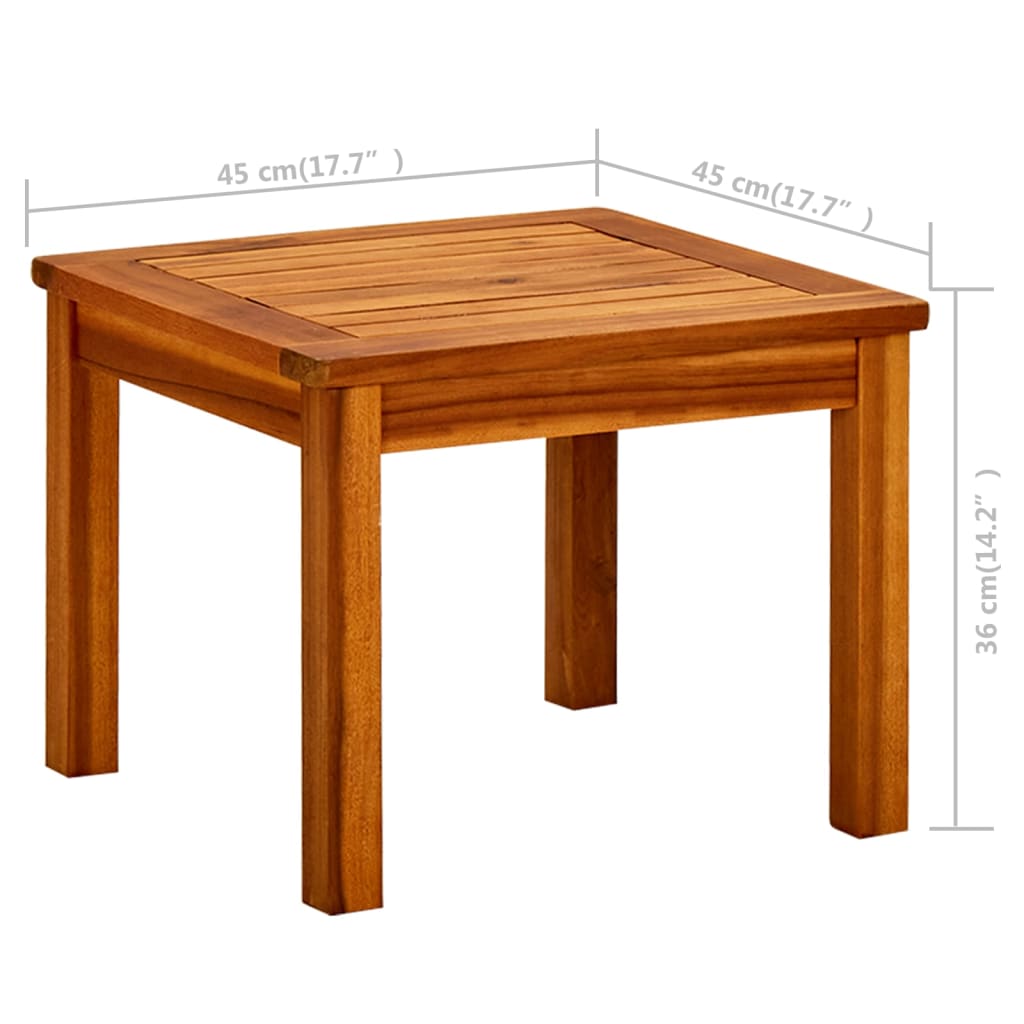 vidaXL Coffee Table Outdoor Side Table Garden Furniture Solid Wood Acacia-46